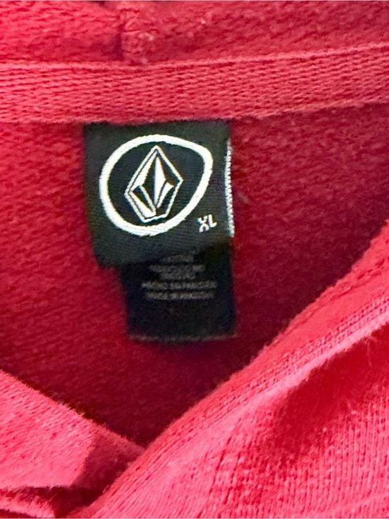 Volcom Maroon Kids Pullover Hoodie with Logo Patches 6