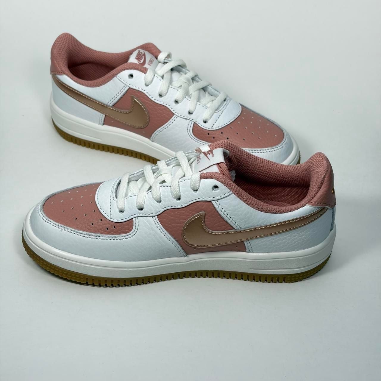 Nike Air Force 1 Low GS Size 2Y Pink Corduroy Gum White FQ3215-685 3