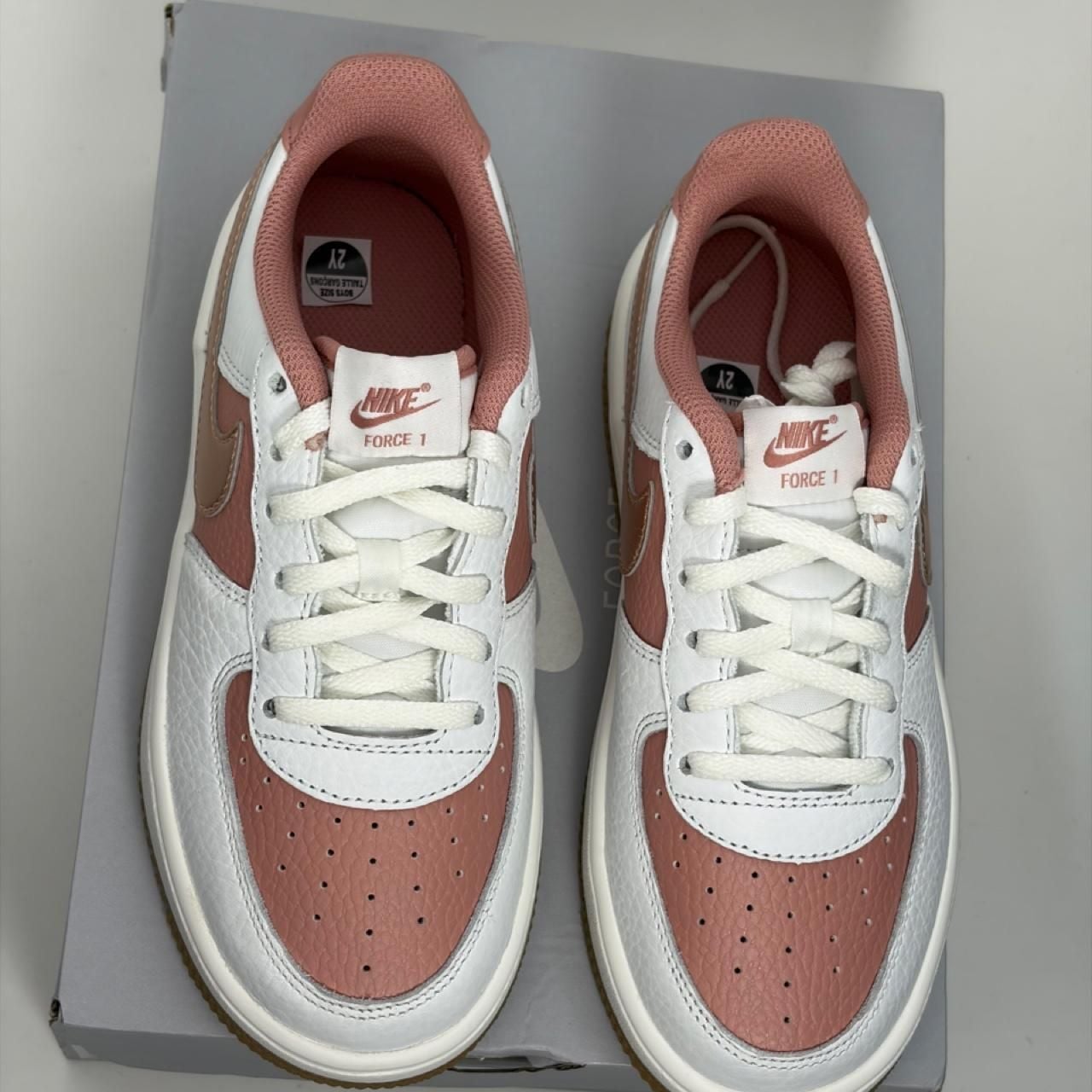 Nike Air Force 1 Low GS Size 2Y Pink Corduroy Gum White FQ3215-685 4