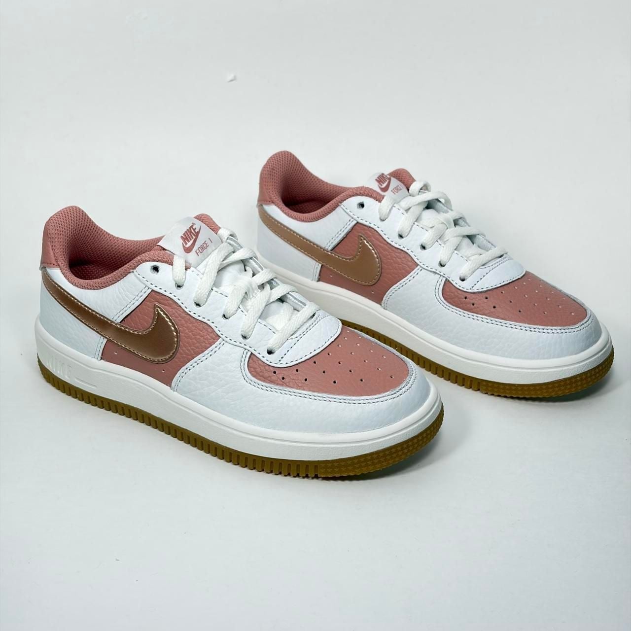 Nike Air Force 1 Low GS Size 2Y Pink Corduroy Gum White FQ3215-685 5