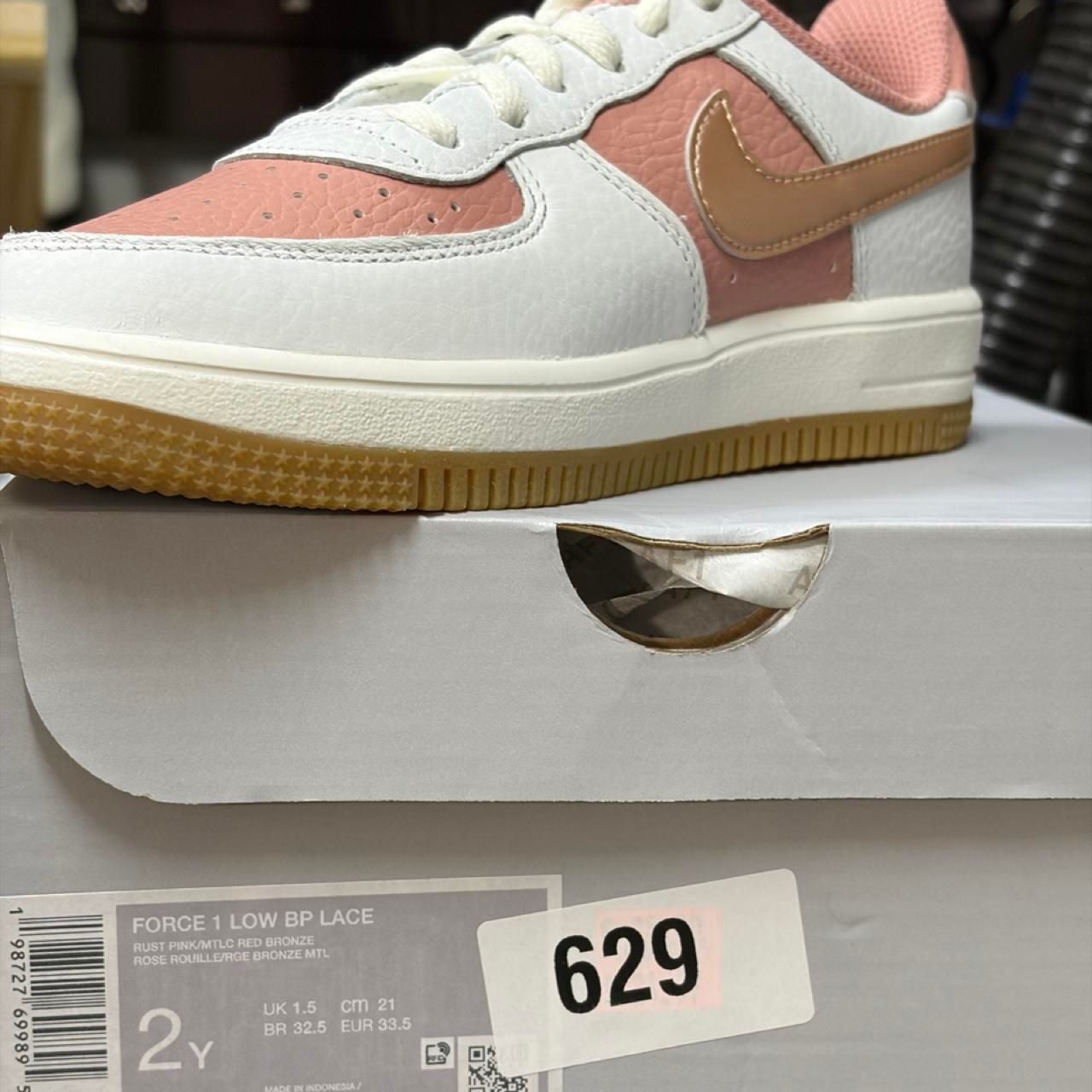 Nike Air Force 1 Low GS Size 2Y Pink Corduroy Gum White FQ3215-685 8