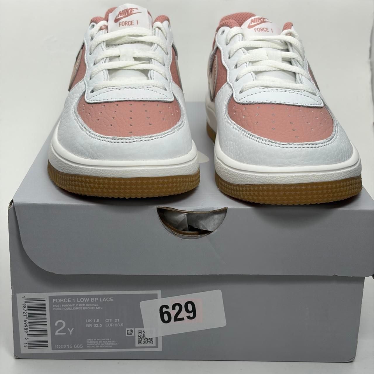 Nike Air Force 1 Low GS Size 2Y Pink Corduroy Gum White FQ3215-685 9