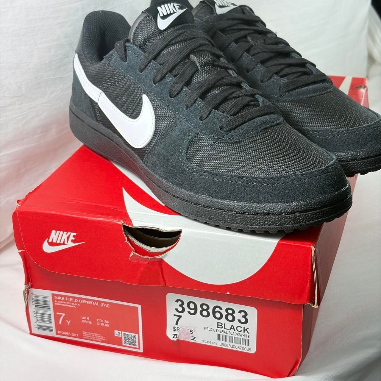 Nike Field General IF0465-001 Women 8.5 7Y Black White Suede New 7