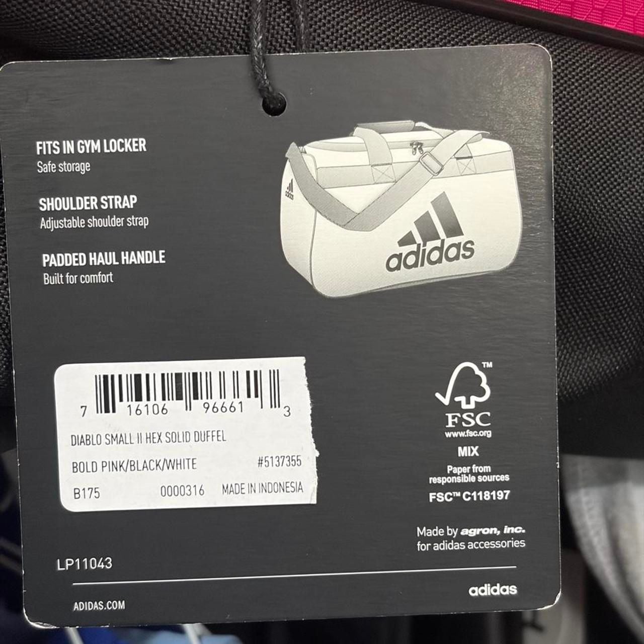 Adidas Diablo Small II Duffel Gym Bag Hot Pink Black NWT 9