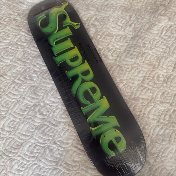 Supreme Shrek Skateboard Deck Size 8.25 Black FW21
