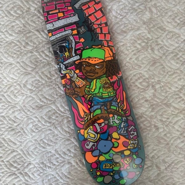 Supreme Molotov Kid Skateboard Deck Size 8.5 Teal Andy Howell SS19