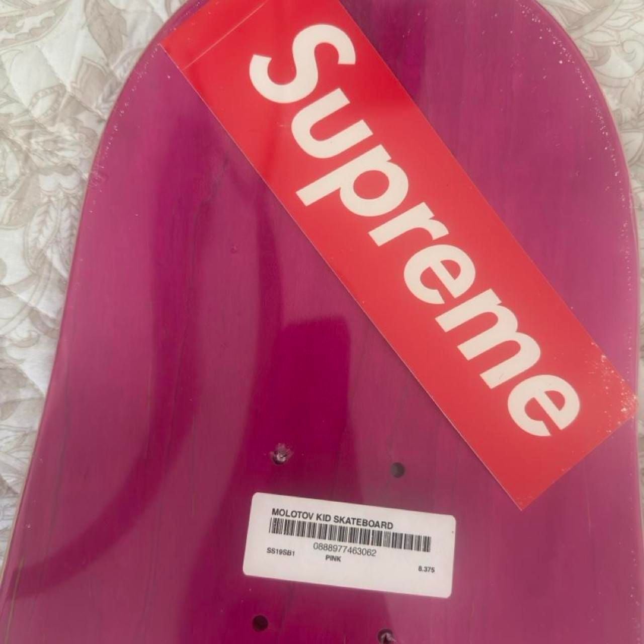 Supreme Molotov Kid Skateboard Deck 8.375 Pink Andy Howell SS19 5