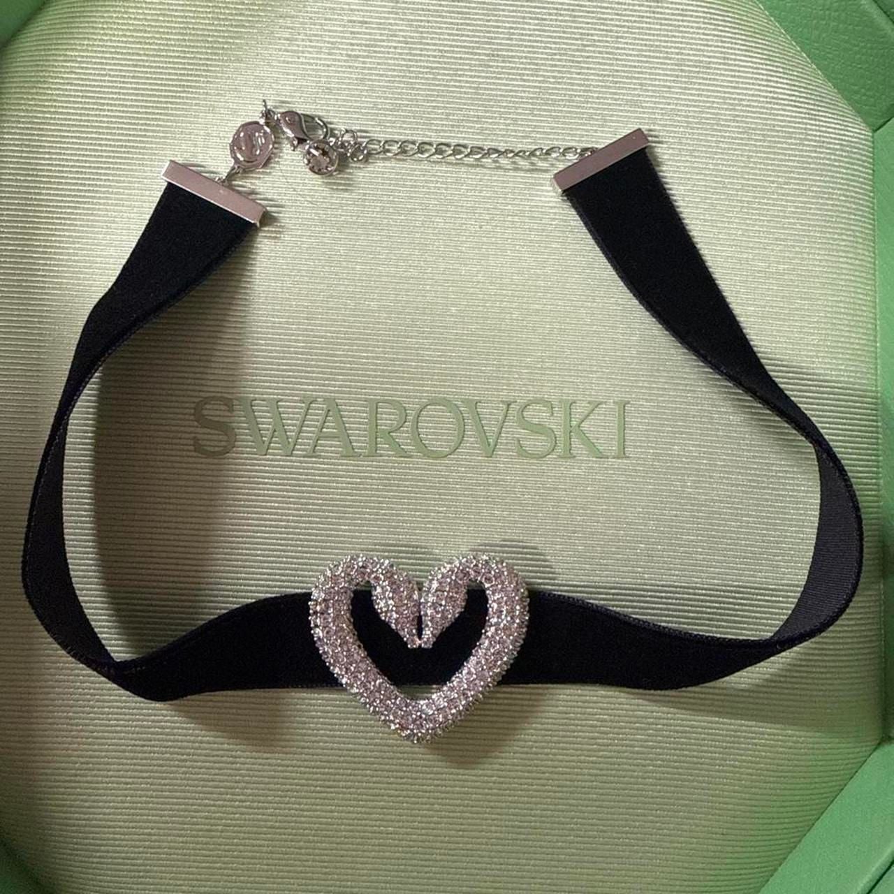 Swarovski Una White Crystal Heart Choker Necklace 4