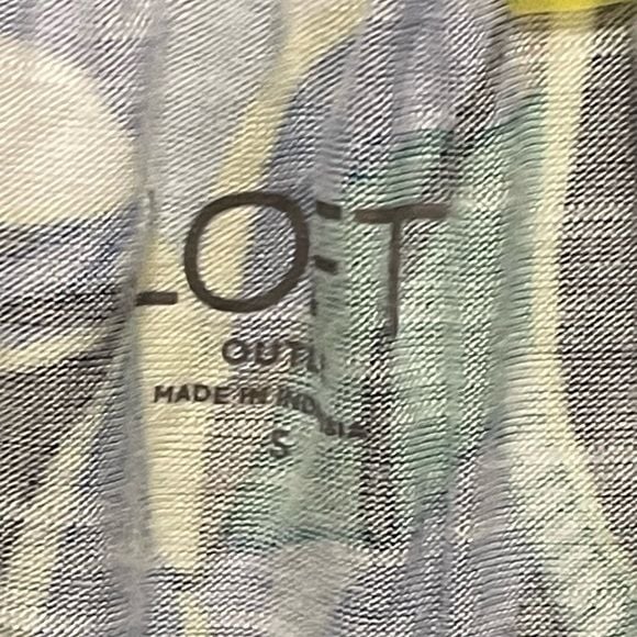 LOFT Blue Sleeveless Tank Top with Abstract Print 6