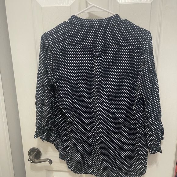 Women's Black Polka Dot Top 7