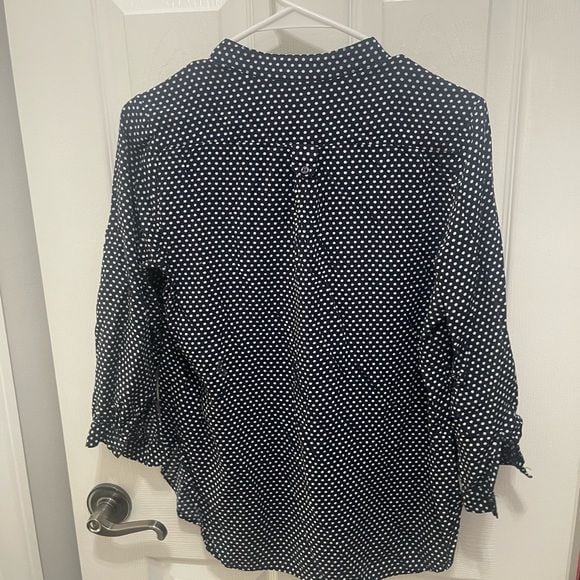 Women's Black Polka Dot Top 8