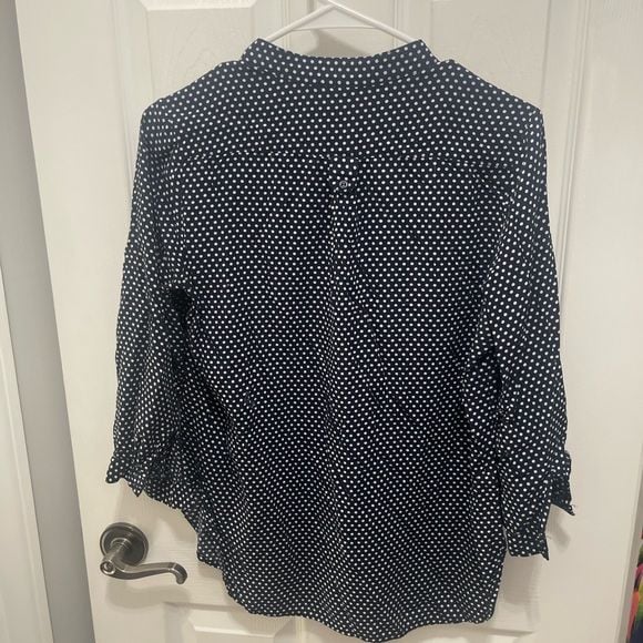 Women's Black Polka Dot Top 9