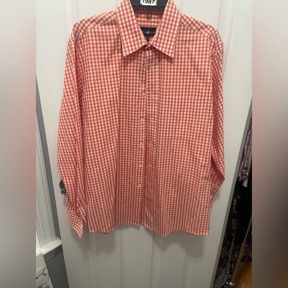 Beverly Hills Polo Club Red Checkered Button Down Shirt 2