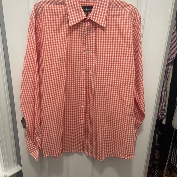 Beverly Hills Polo Club Red Checkered Button Down Shirt 3