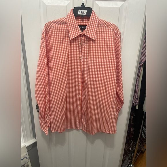Beverly Hills Polo Club Red Checkered Button Down Shirt 4