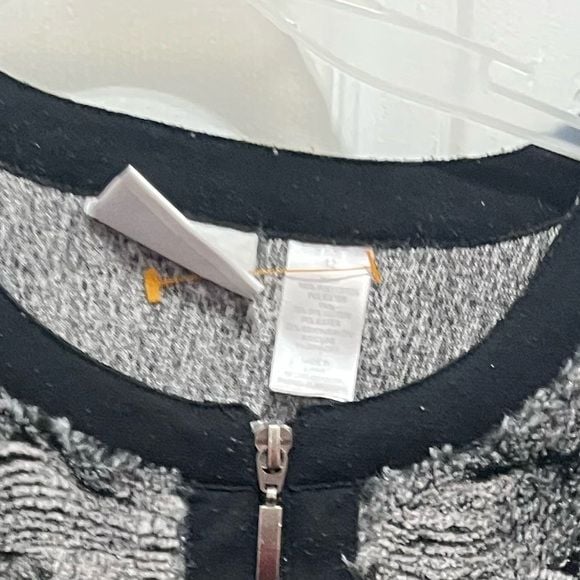 Alfred Dunner Black and Gray Cardigan Sweater 11