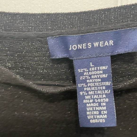 Jones New York Black Fitted Asymmetrical Tank Top 6