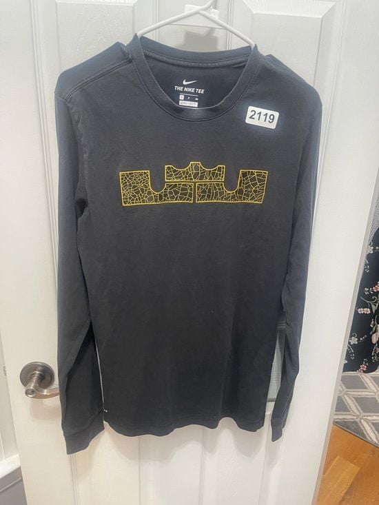 Nike Black Long Sleeve Tee with Yellow Logo 10