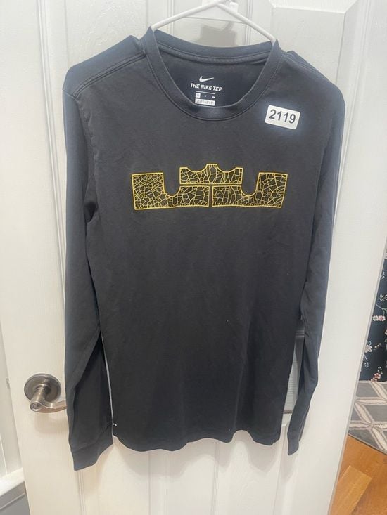 Nike Black Long Sleeve Tee with Yellow Logo 11