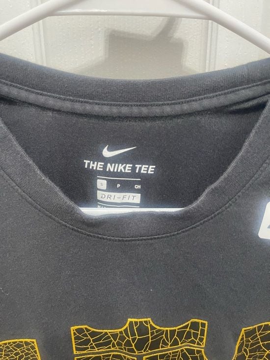 Nike Black Long Sleeve Tee with Yellow Logo 12
