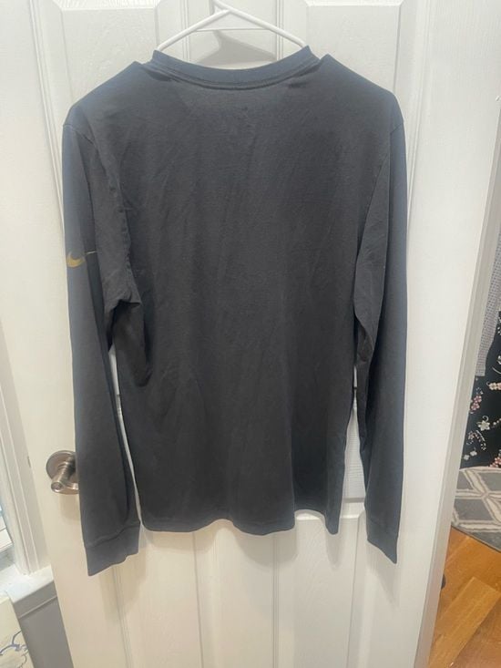 Nike Black Long Sleeve Tee with Yellow Logo 14