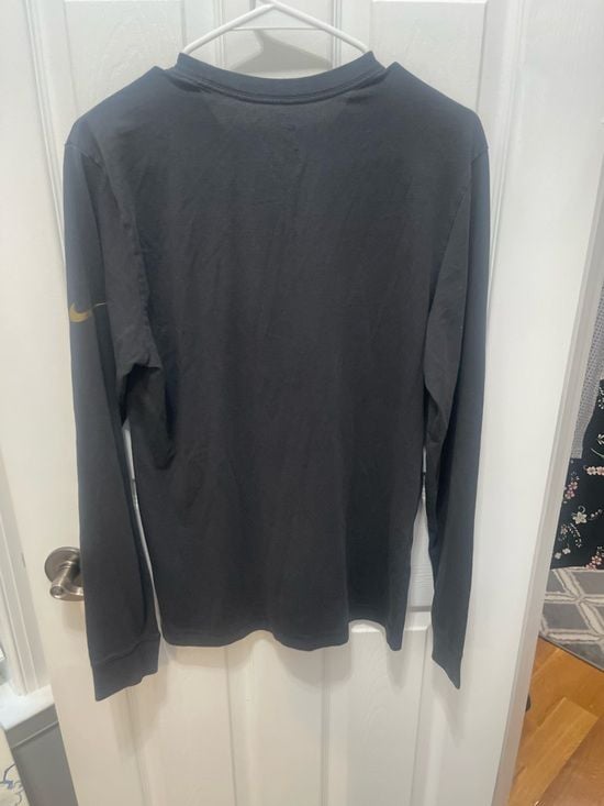 Nike Black Long Sleeve Tee with Yellow Logo 15