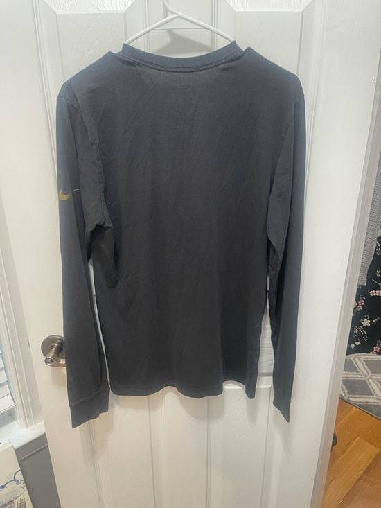 Nike Black Long Sleeve Tee with Yellow Logo 16