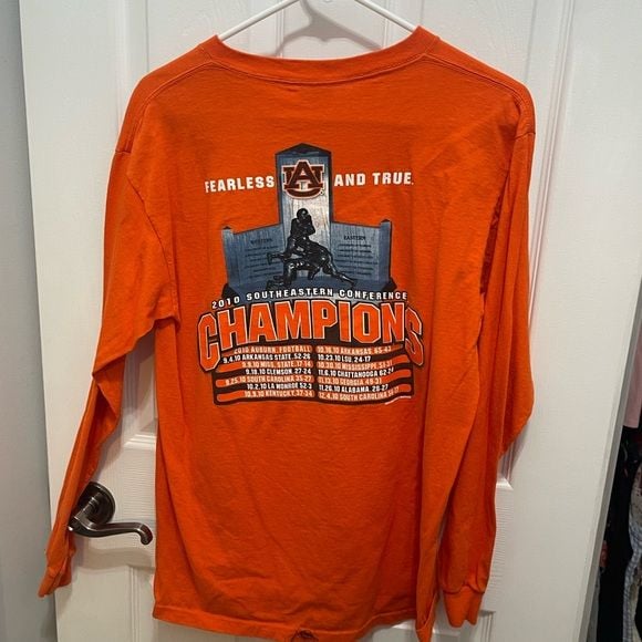 Delta Orange Long Sleeve Tee with Graphic Design 2