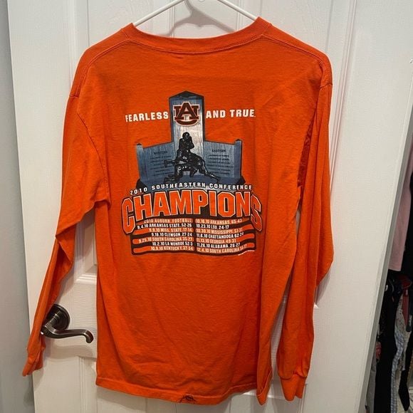 Delta Orange Long Sleeve Tee with Graphic Design 3