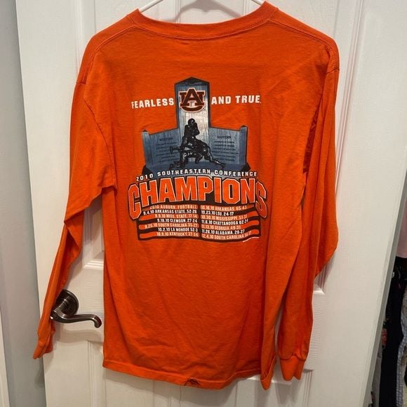 Delta Orange Long Sleeve Tee with Graphic Design 4