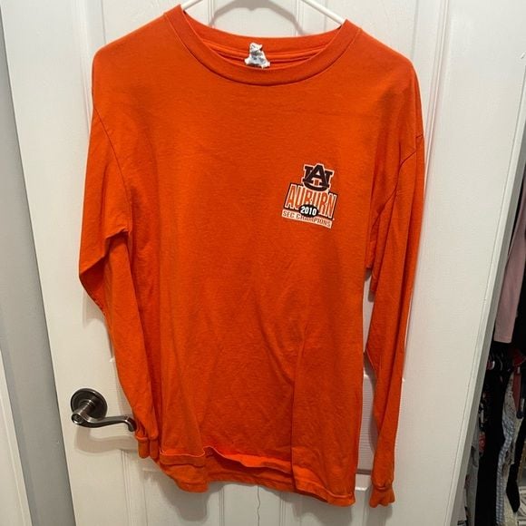 Delta Orange Long Sleeve Tee with Graphic Design 5