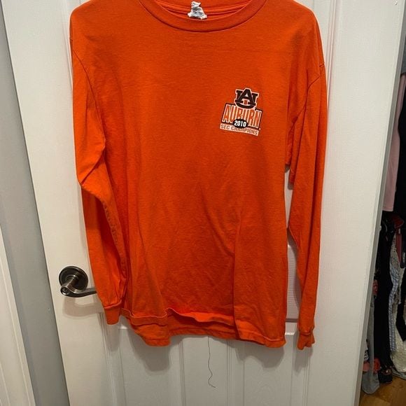 Delta Orange Long Sleeve Tee with Graphic Design 8