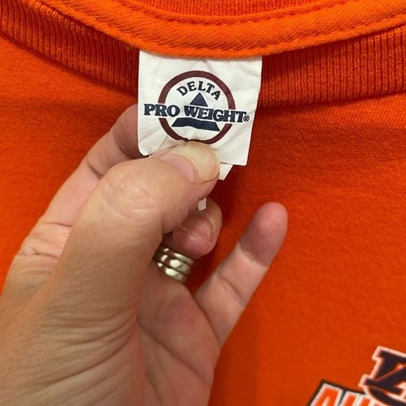 Delta Orange Long Sleeve Tee with Graphic Design 9