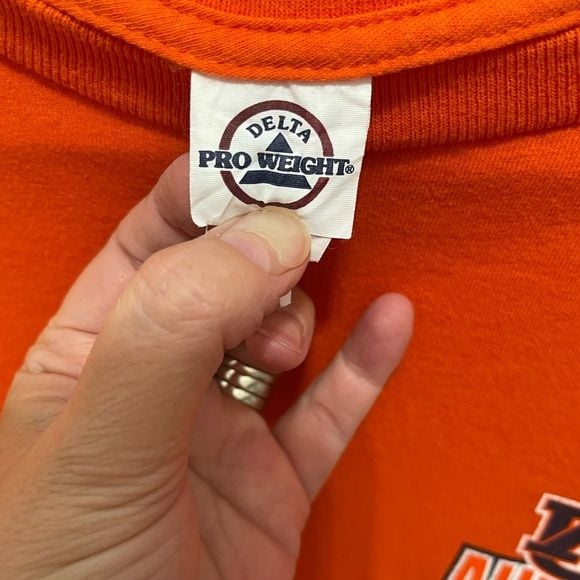 Delta Orange Long Sleeve Tee with Graphic Design 11