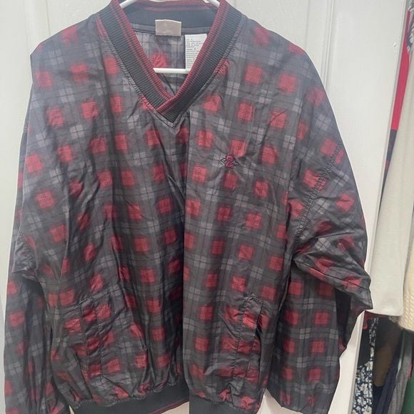 Jerzees Red and Black Plaid Shirt Relaxed Fit 2