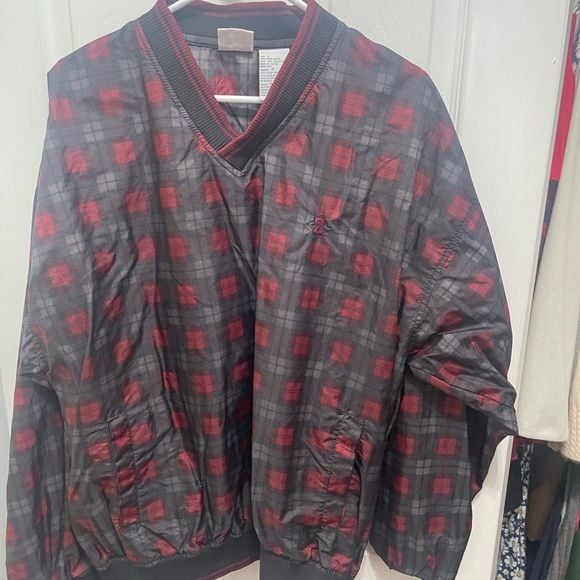 Jerzees Red and Black Plaid Shirt Relaxed Fit 3