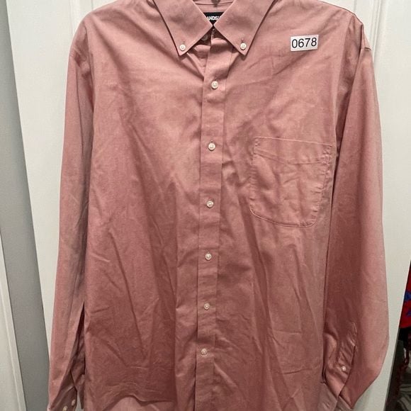 Lands end long sleeve button down 16 35 size 2