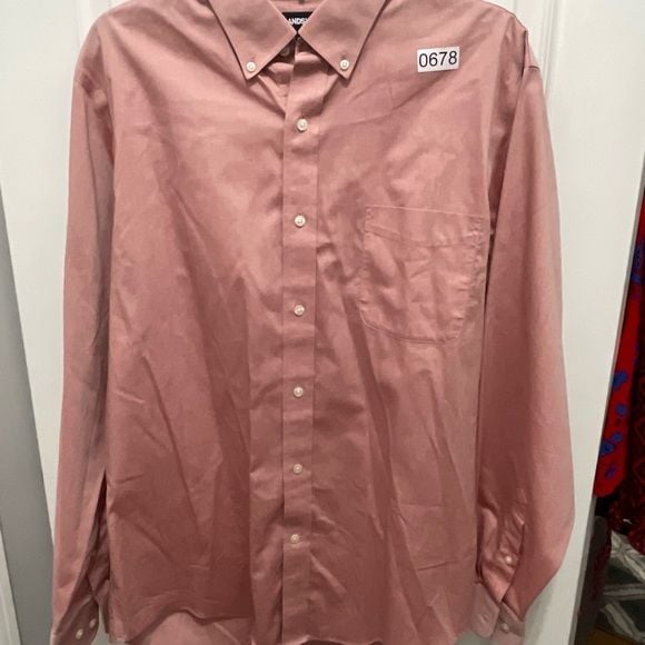 Lands end long sleeve button down 16 35 size 12
