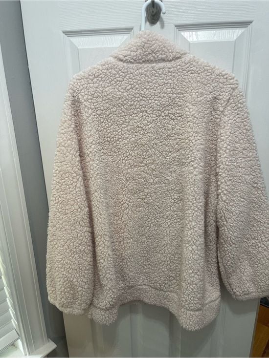 Cozy Cream Sherpa Quarter-Zip Pullover Hoodie 11
