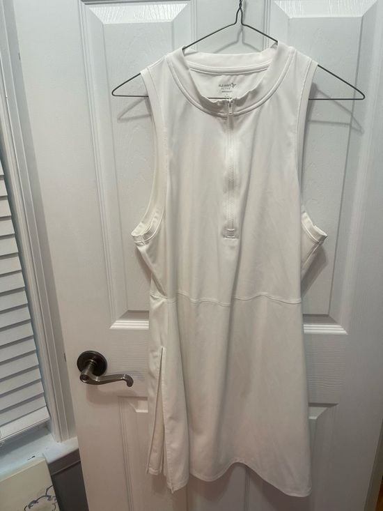 Old Navy White Sleeveless Zip-Front Active Mini Dress 2
