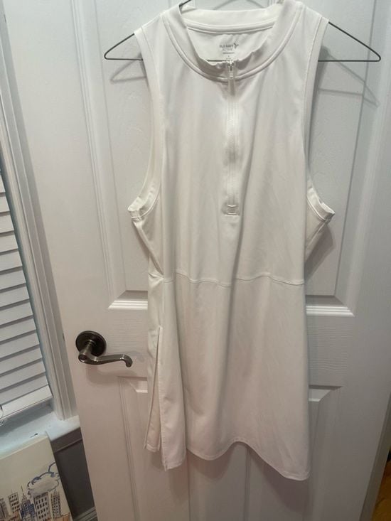 Old Navy White Sleeveless Zip-Front Active Mini Dress 7