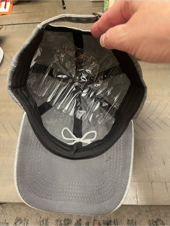 Girls Gray Bow Embroidered Baseball Hat 8