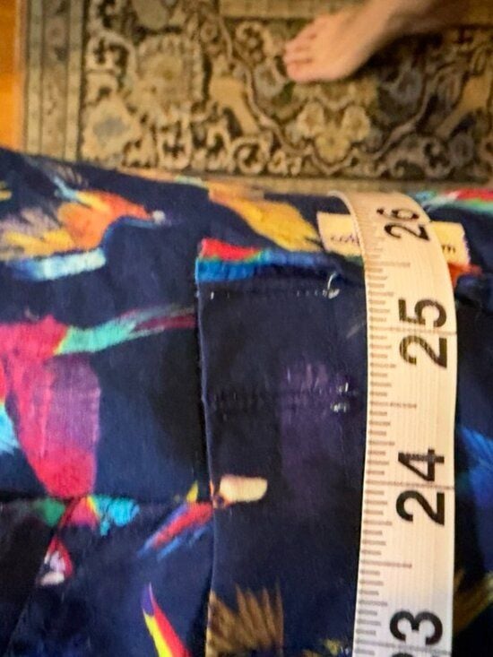 Coton Doux Mens Tropical Parrot Toucan Print Button Up Shirt Navy 15.5 39 M 7