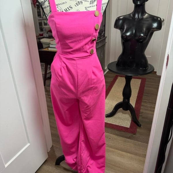 Fashion Nova Sally Mae Wide Leg Jumpsuit Size XS Pink