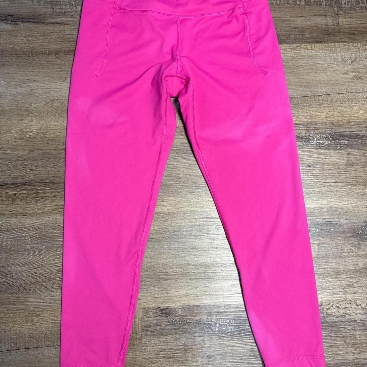 90 Degree By Reflex Leggings Size 8 Hot Pink Pockets 3