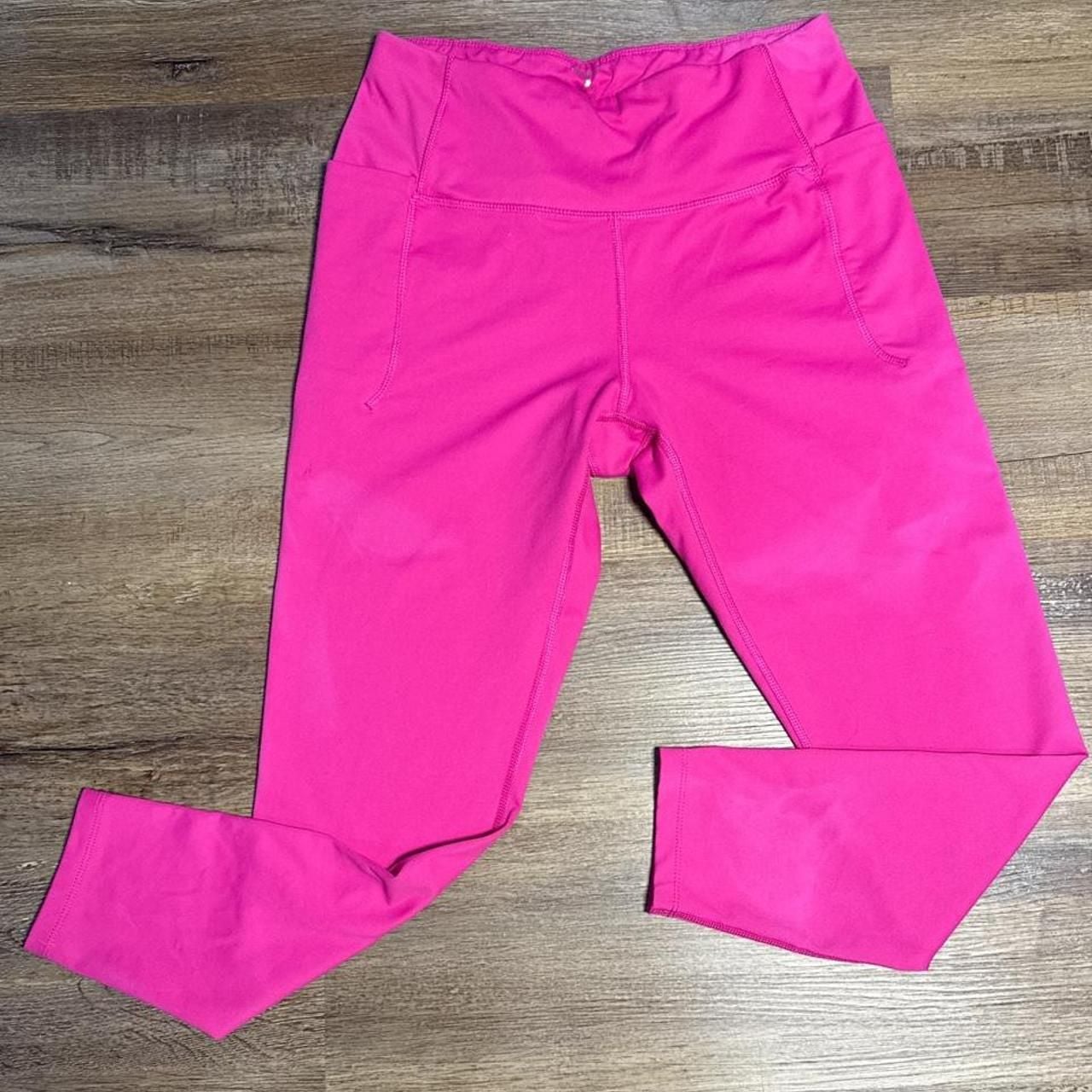 90 Degree By Reflex Leggings Size 8 Hot Pink Pockets 4