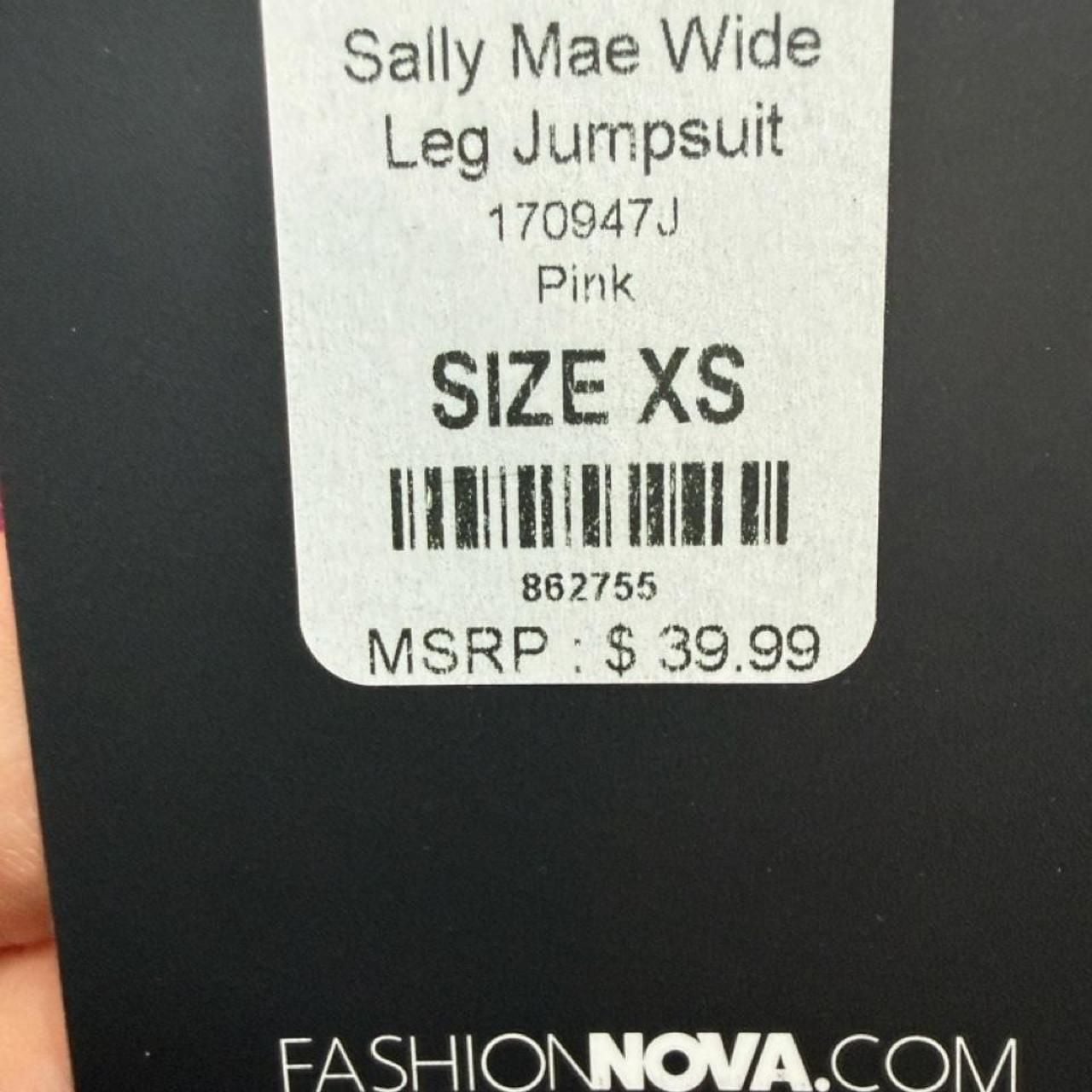 Fashion Nova Sally Mae Wide Leg Jumpsuit Size XS Pink 4