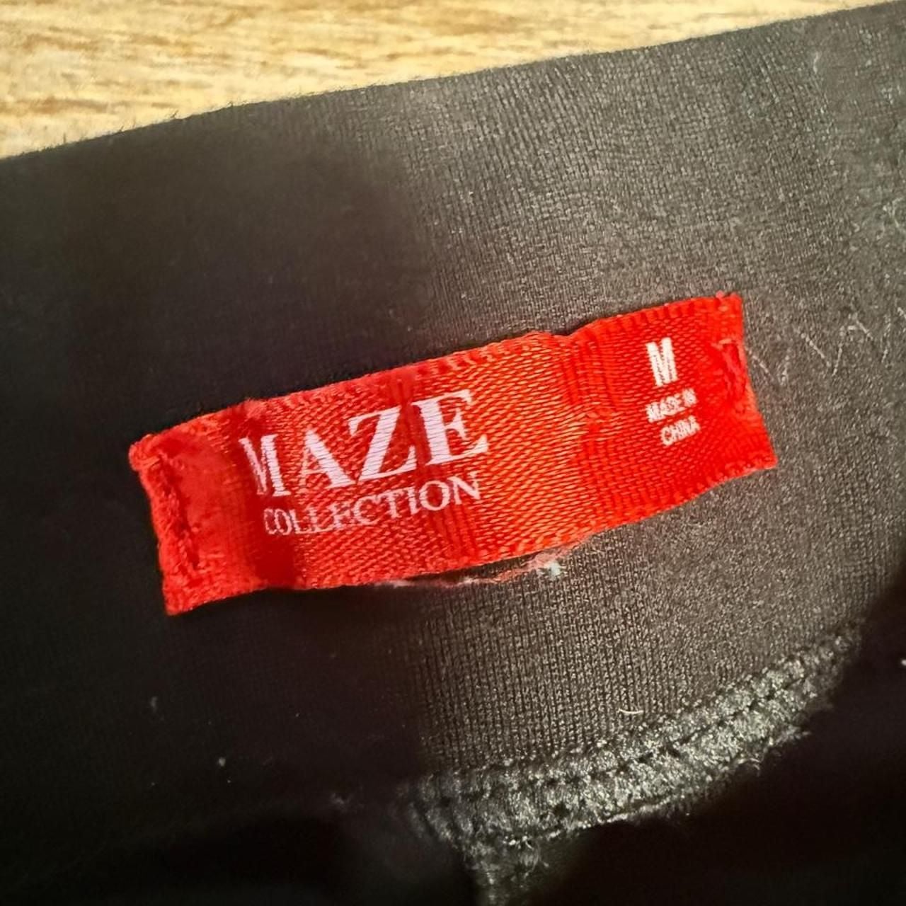 Maze Collection Flare Leggings Size M Black Activewear 5