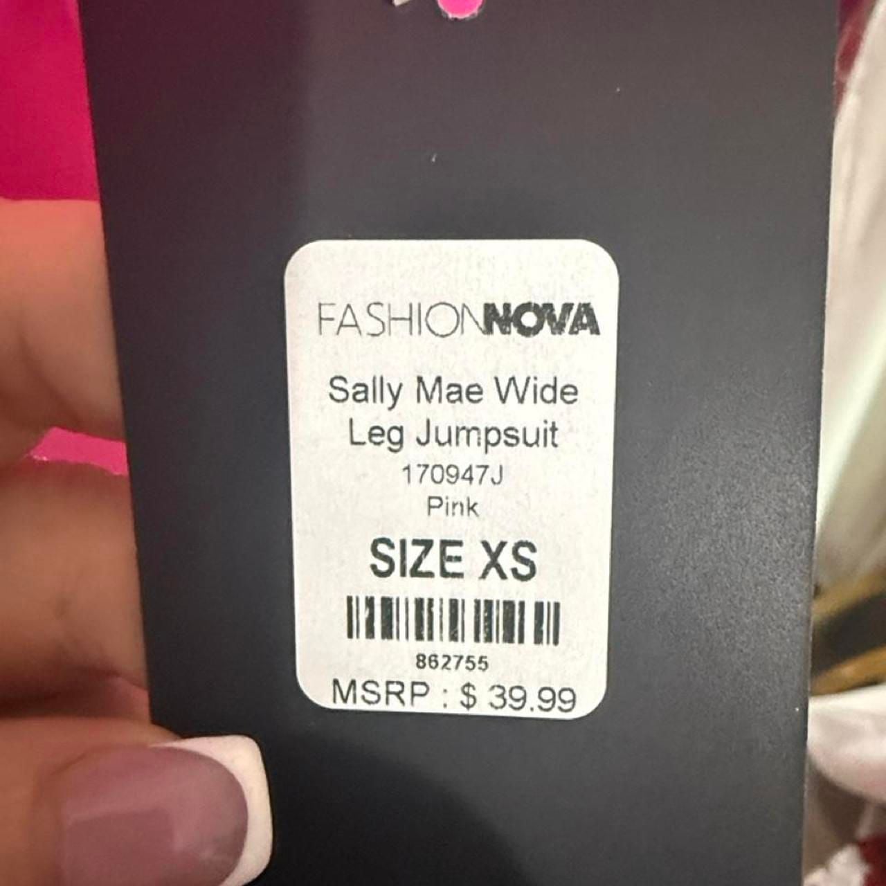 Fashion Nova Sally Mae Wide Leg Jumpsuit Size XS Pink 7