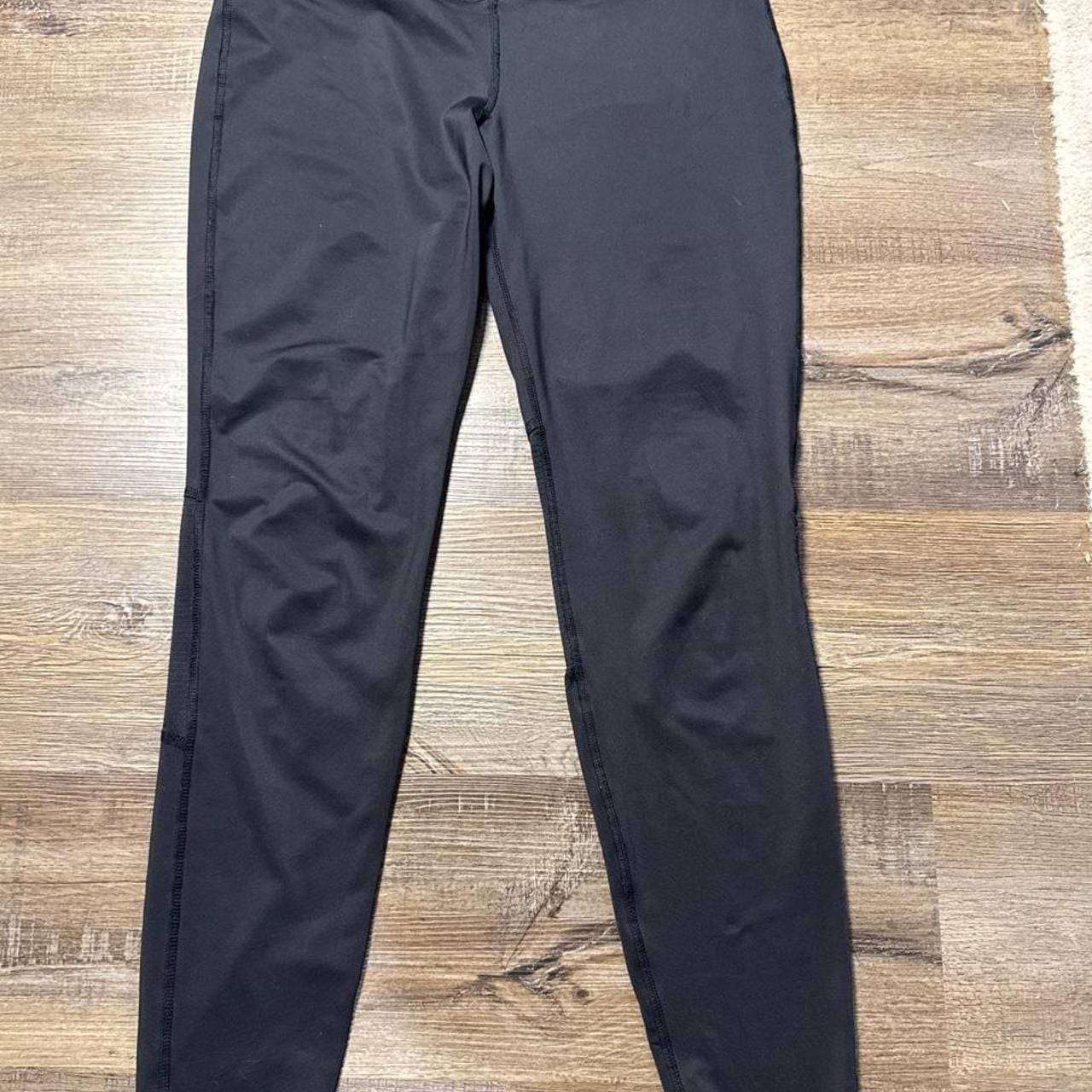 Old Navy Go-Dry Active Leggings Size L Black High Rise Mesh Zip Pocket 2